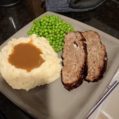 A picture of Homestyle Meatloaf with Balsamic Vinegar glaze.