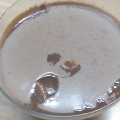 A picture of Eggless Chocolate Panna Cotta without Cream.
