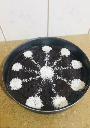صورة لوصفة كيك السبع ملاعق بصوص الشوكلاه