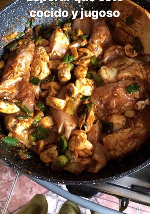 Una foto de Pollito al curry fácil