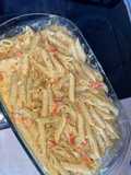 Penne cu roșii cherry și brânză feta