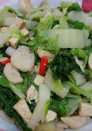 Foto resep Sawi Putih Kriuk Cah Baso + Tahu Simple Sehat Murah cuma Rp 5000 😀