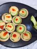 Biscuit snacks or Cheesy Cucumber Patata Bites