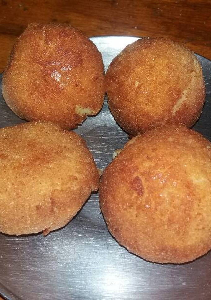 Una foto de Bombas de papa con queso y jamón