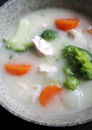A picture of Low-Calorie Chicken Creamy Soup.