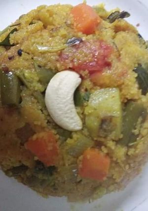 A picture of Vegetable Masala Upma.