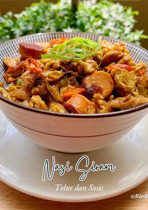 Foto resep Nasi Siram Telur dan Sosis