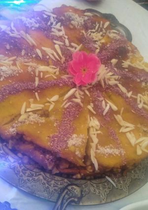 عکسی از دستور خاگینه کیکی مغزدار