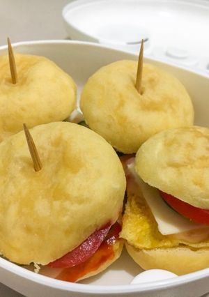 Foto resep Mini Burger with KSB Bun untuk Bento Anak