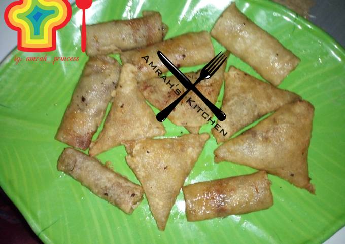 Simple Way to Make Super Quick Homemade Samosa and spring rolls