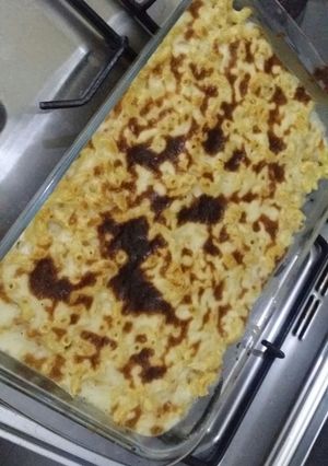 صورة لوصفة معكرونة بشاميل بالتونه