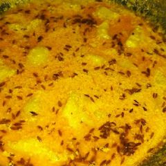 A picture of Dahi aalu yummy yummy.