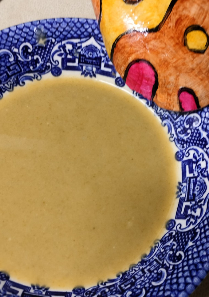 Una foto de Crema de acelgas y batata