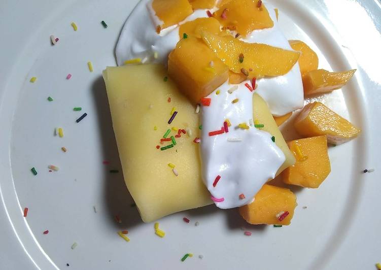 How to Prepare Homemade Mango crepes 😋