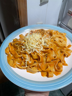 Una foto de Pasta con salsa de verduras