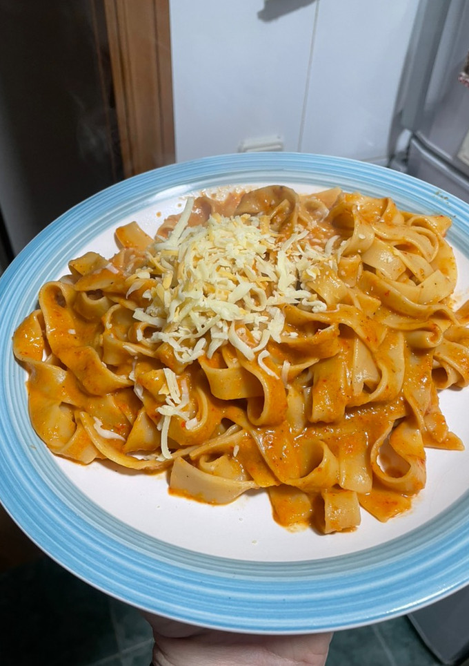 Una foto de Pasta con salsa de verduras