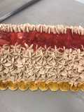 Rollo de chocolate y fresas