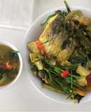 Cá chép om dưa cải ngon bá cháy