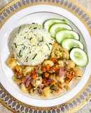 Nasi Daun Jeruk dan Cumi Sambal Matah