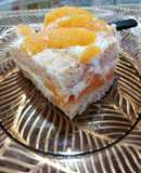 Postre de durazno vainillas y crema