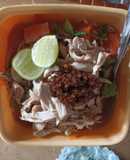 Vietnam chicken stew soup with noodle