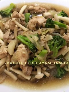 Foto resep Brokoli Cah Ayam Jamur