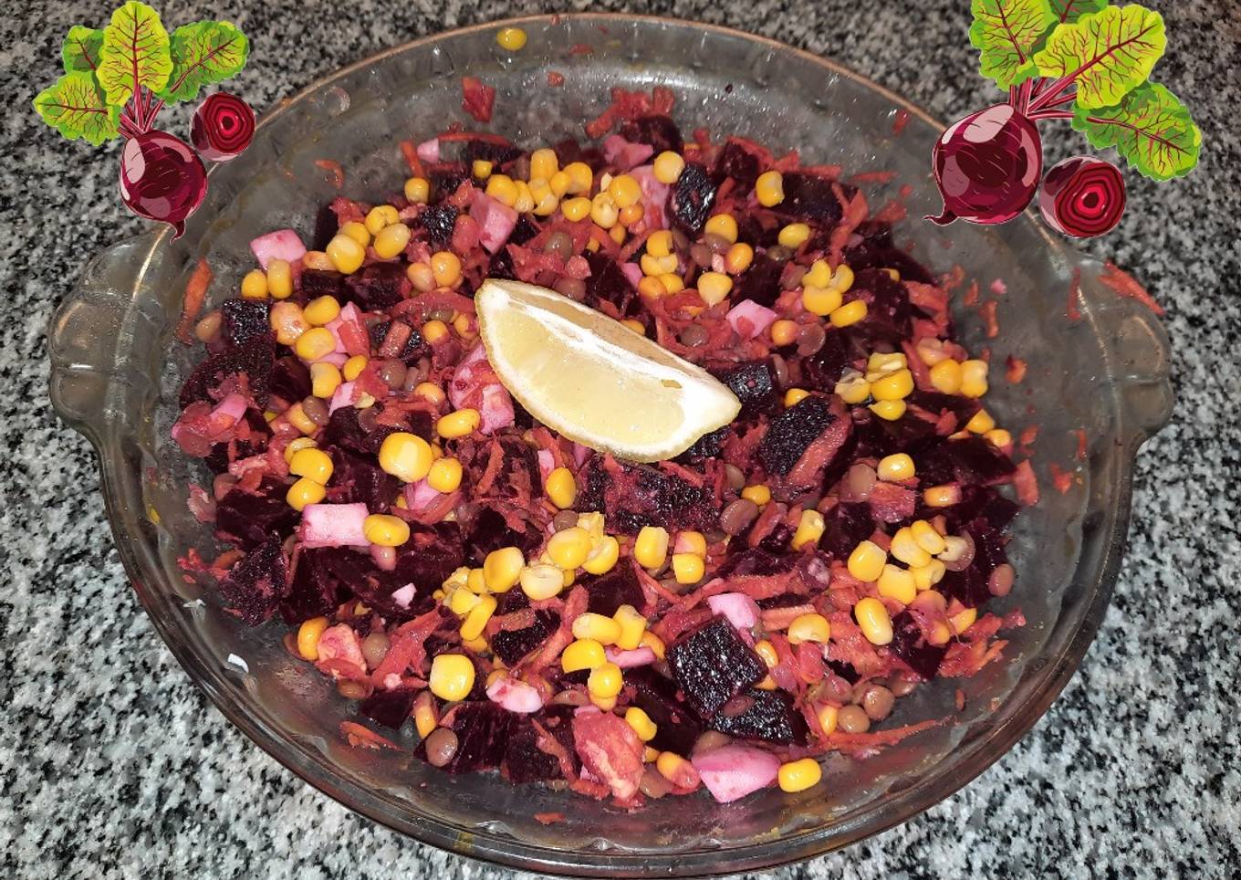 Ensalada completa con remolacha