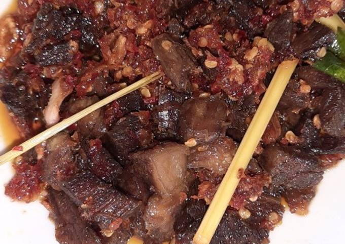 Balado daging sapi di masak pake cinta