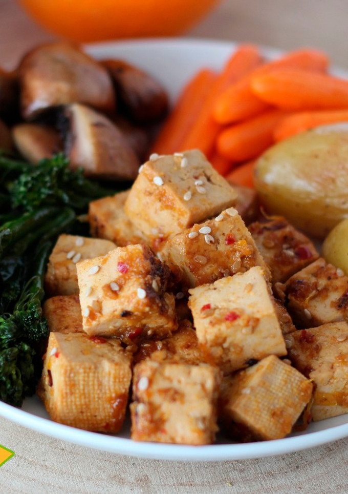 Una foto de Tofu Marinado