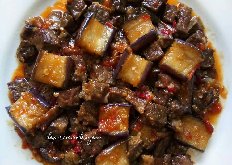 Oseng Pedas Paru Terong