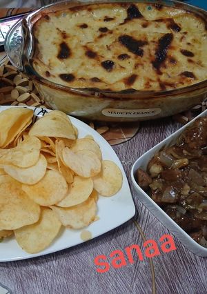 صورة لوصفة مكرونه بشاميل ولحمه سويت وساور