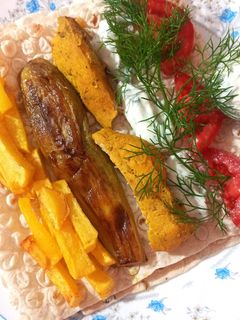 عکسی از دستور ساندویچ مرغ و بادمجان