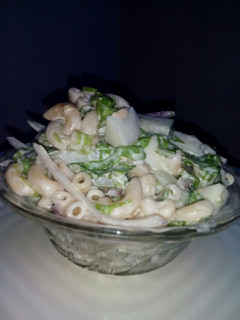 A picture of Macaroni salad.