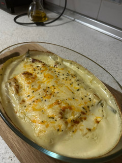 Una foto de Canelones de espárragos trigueros al horno