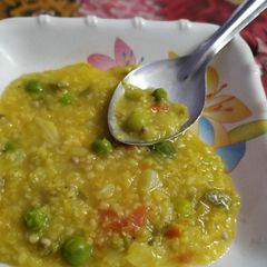 A picture of Mixed vegitables Khichdi.