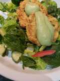 Tuna Patties with Avocado Crema
