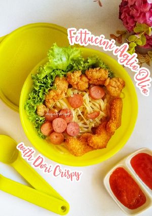 Foto resep Fettucini Aglio Olio with Dori Crispy