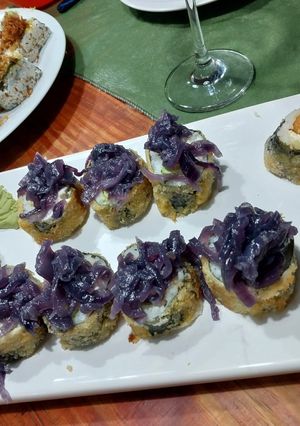 Una foto de Sushi de langostinos caliente