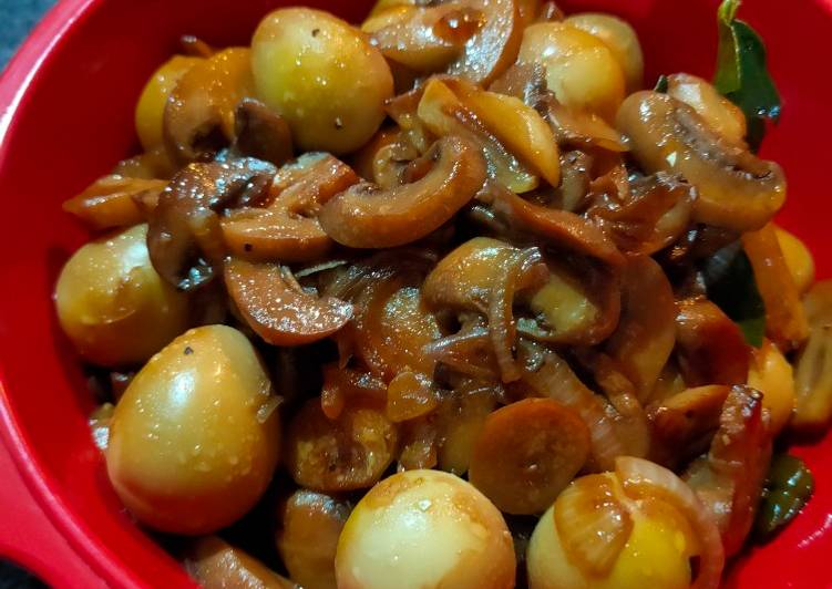 Resep Jamur Telur Puyuh Tumis Teriyaki Oleh Fe Cookpad