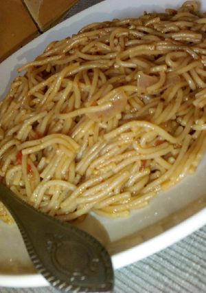 A picture of Pasta jollof.