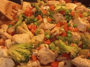 A picture of honey sriracha chicken