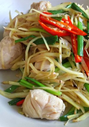 รูปของ ไก่ผัดขิง