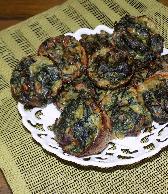 Una foto de Buñuelos de espinaca al horno (muffins)