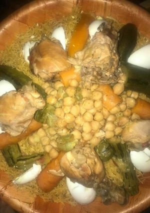 صورة لوصفة طبق البنة والسعادة (الرشتة)
