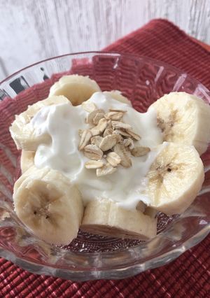 Una foto de Plátanos con crema