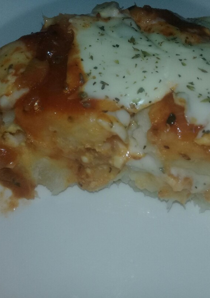Una foto de Pizza doble de mandioca o yuca