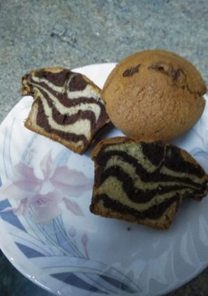 Zebra muffin recept fotója