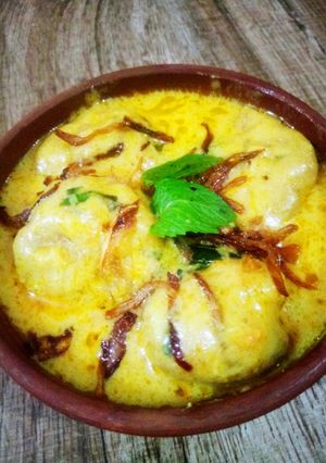 A picture of Pakora Karhi rice.