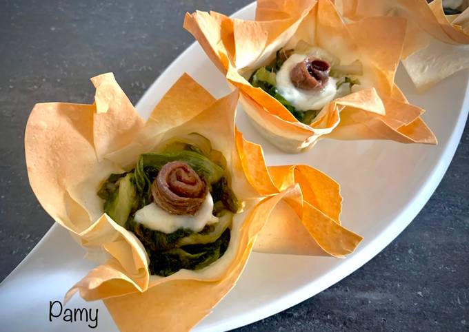 Cestini di pasta fillo alle verdure