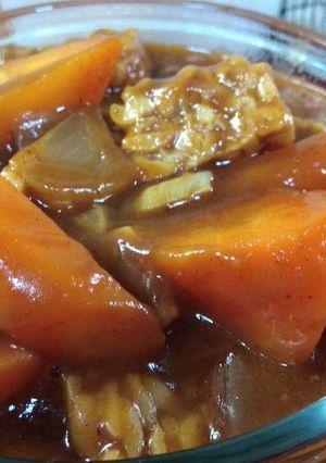 Foto resep Tempe curry roux (kari sederhana)